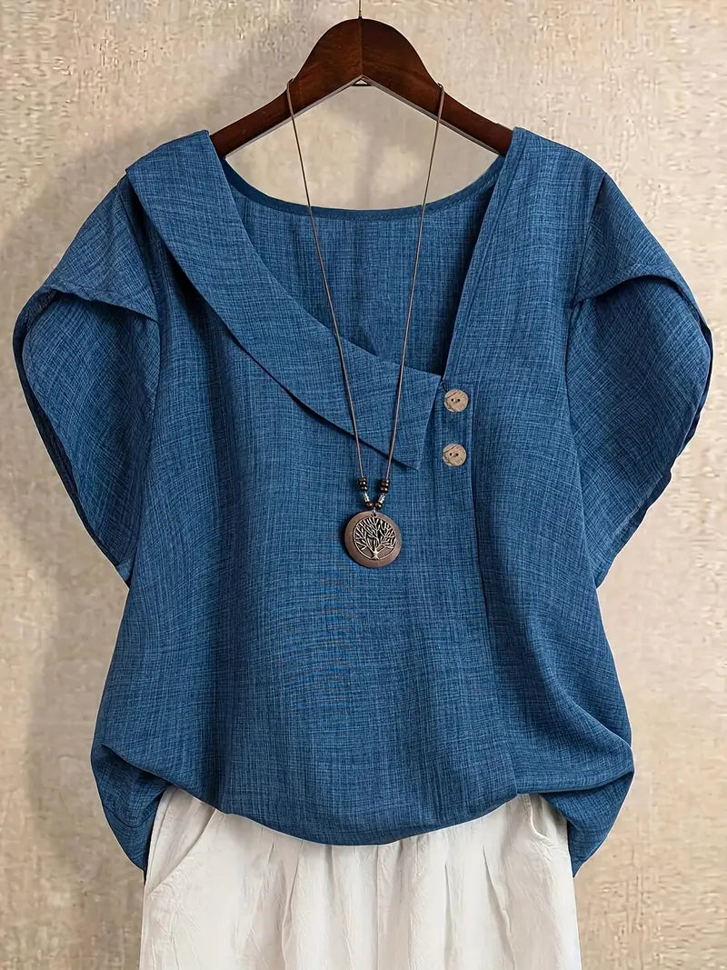 Milany – Lässige Bluse Mit Asymmetrischem Ausschnitt