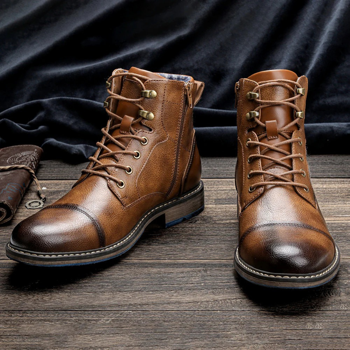 Herren Vintage Stiefeletten Mit Klassischem Design