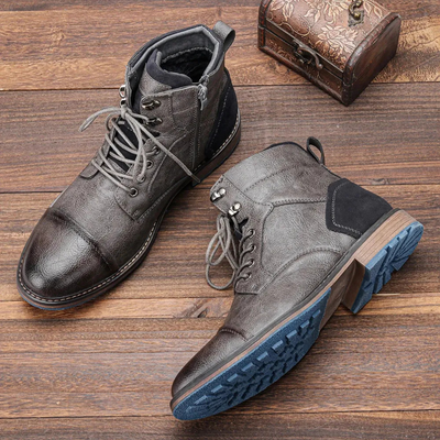 Herren Vintage Stiefeletten Mit Klassischem Design