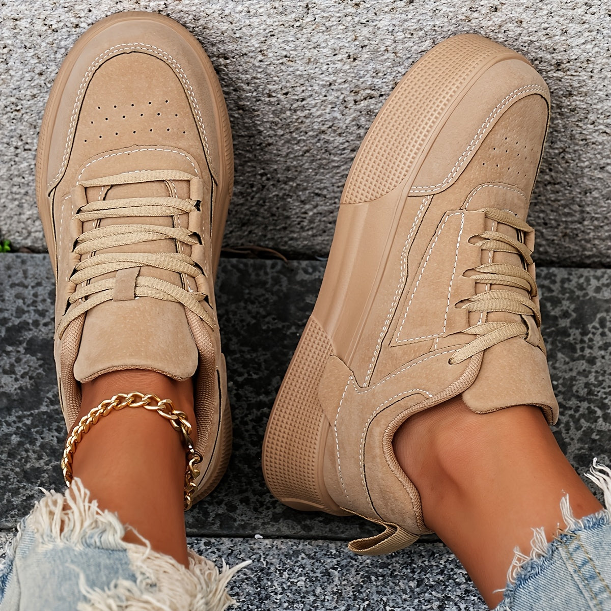 Namira – Schnür Sneaker Mit Runder Zehenpartie