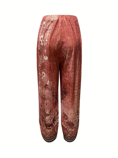 Kayden – Vintage Capri Hose Mit Blumenmuster