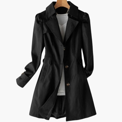 Damen Trenchcoat mit doppelt-knöpfigem Verschluss und verstellbarer Taille