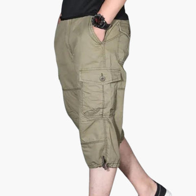 Herren 3/4 Cargohose mit Taschen für Frühling und Sommer