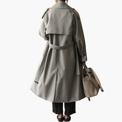 Damen Trenchcoat mit Reverskragen und Doppelknöpfen