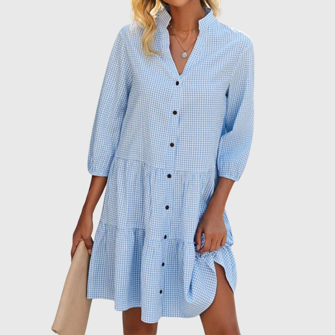 Annelie | Kleid mit Knopfdesign