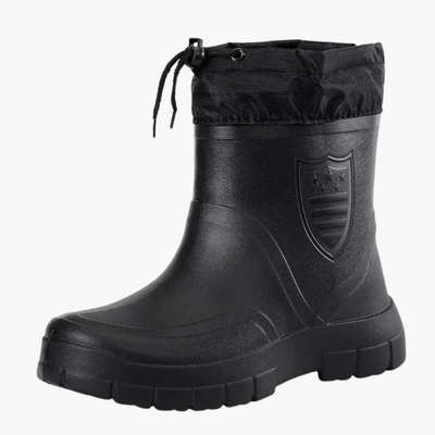 Herren Stiefel mit Futter und Kordelzugverschluss