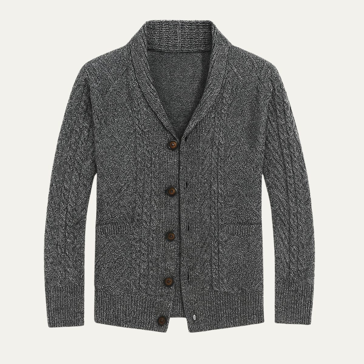 Herren Kaschmir Cardigan Mit Klassischem Design