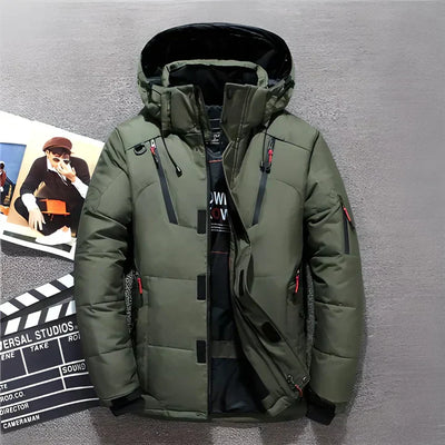 Mason | Herren Winterjacke Steppjacke mit Kapuze & Taschen, Gefüttert und Warm
