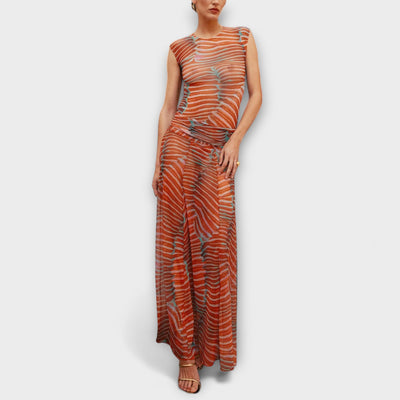 Phoenix - Schimmernder Wellen-Mesh-Bodysuit