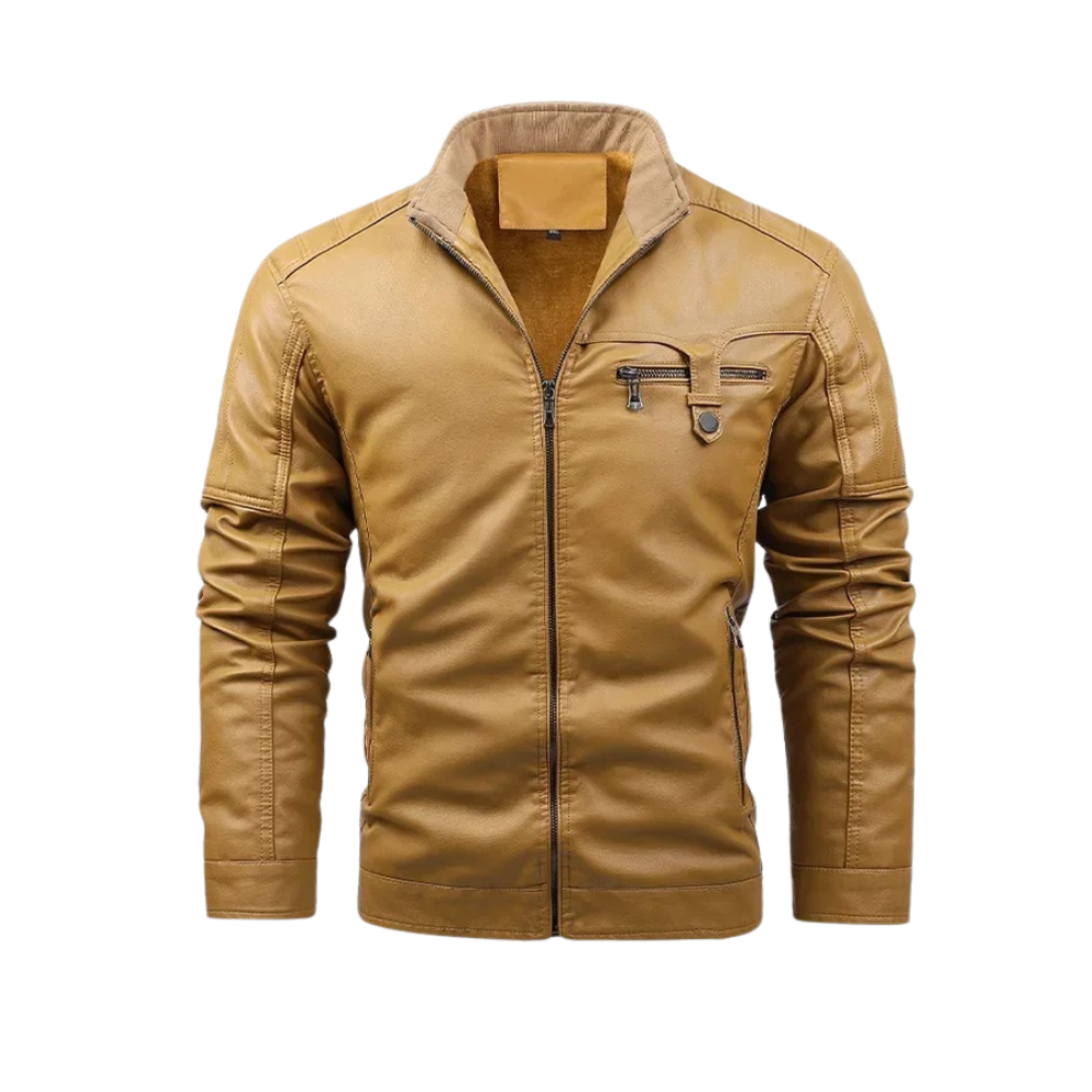 Werner® | Retro-Lederjacke mit Fleece-Futter