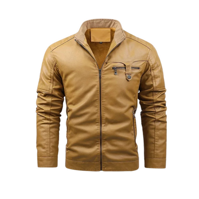Werner® | Retro-Lederjacke mit Fleece-Futter