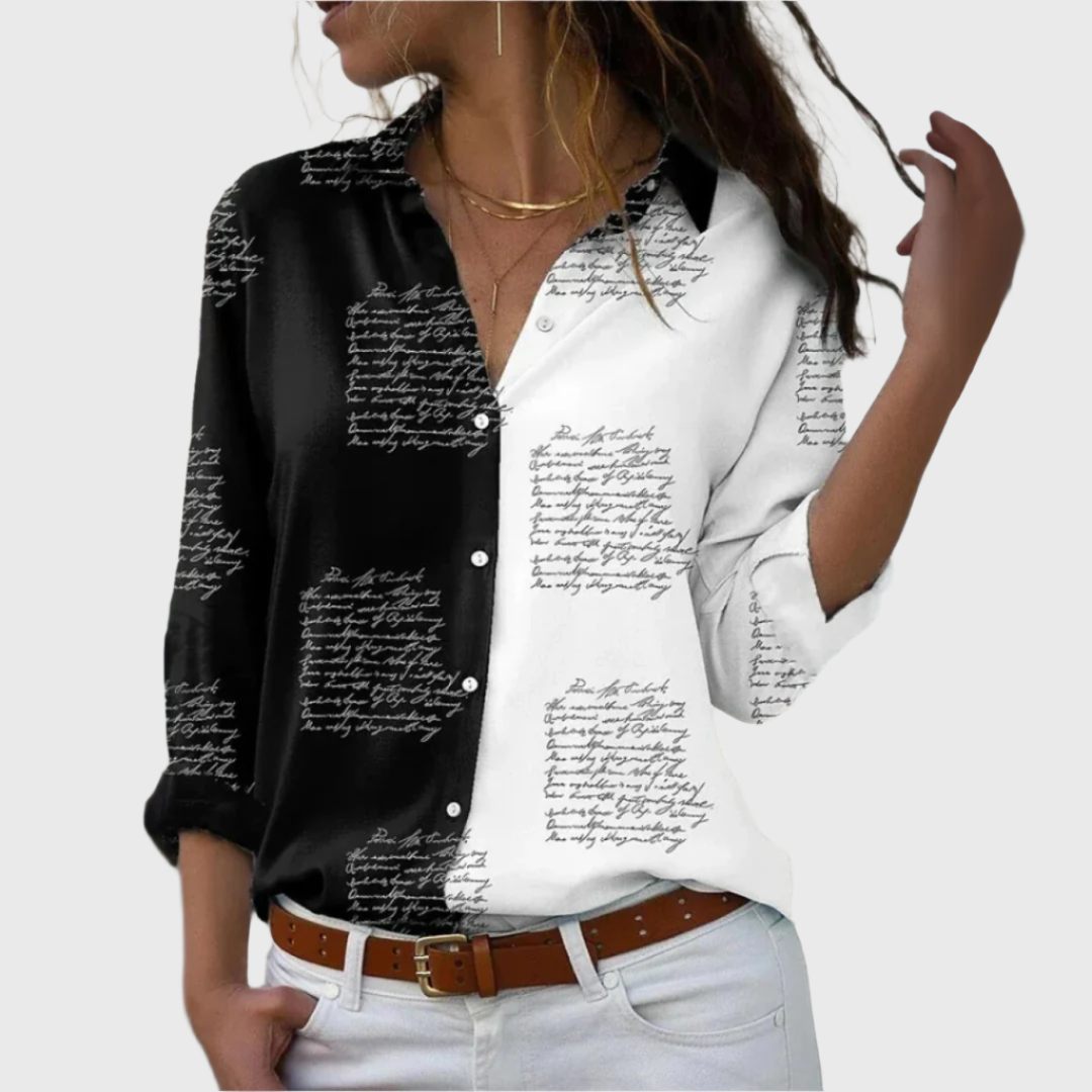 Silvie | Bluse mit Kontrastdetails