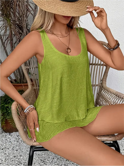 Cressida – Tanktop Aus Viskose Mischgewebe Mit Rüschen