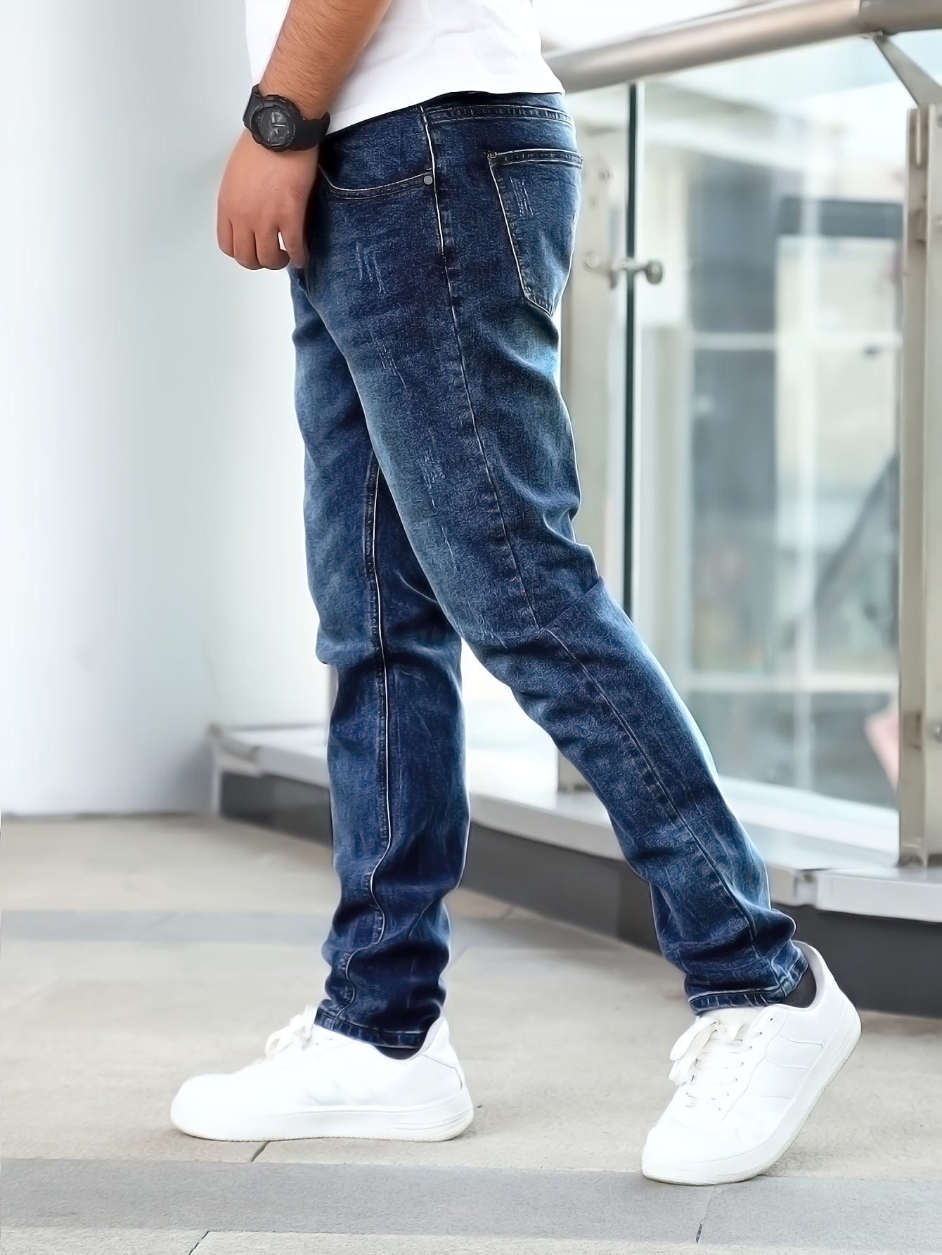 Herren Stretch Jeans Mit Flexibler Passform