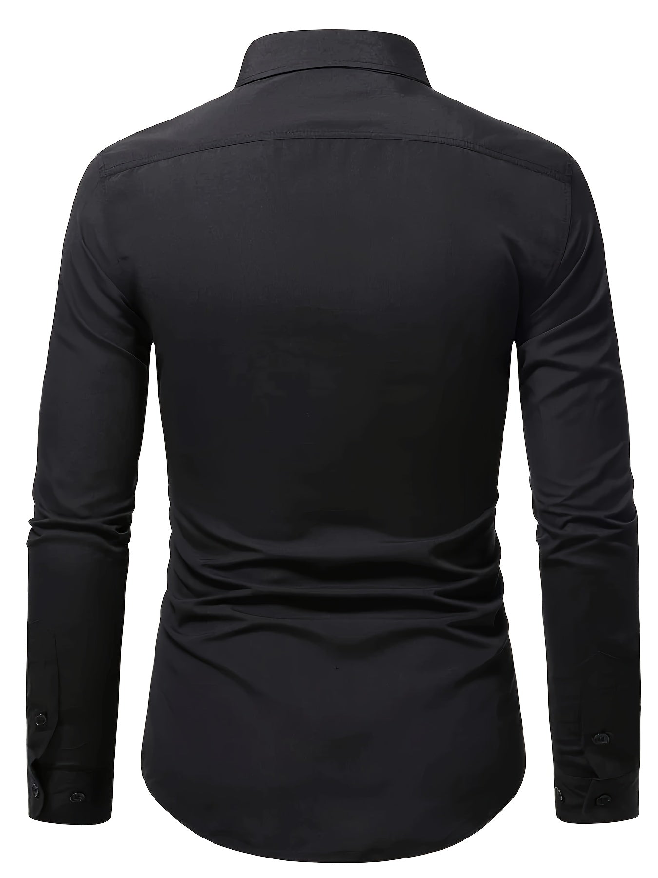 Herren Slim Fit Hemd Mit Langem Ärmel