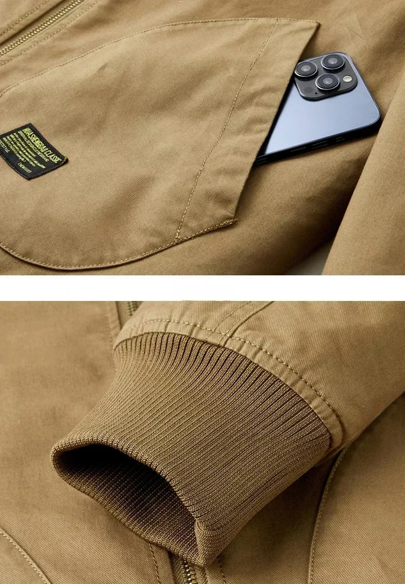 Herren Fliegerjacke Mit Sherpa Futter