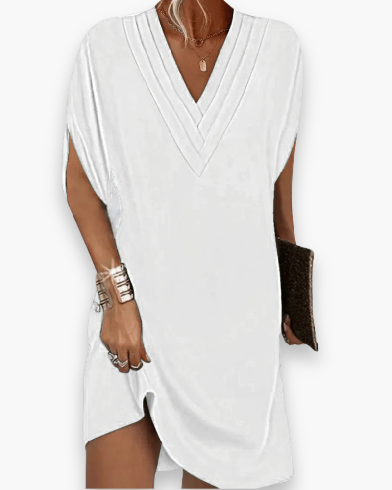 Damen Elegantes V-Ausschnitt Kleid | Mini Abendkleid