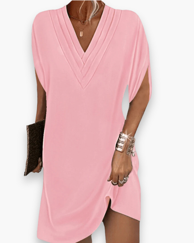 Damen Elegantes V-Ausschnitt Kleid | Mini Abendkleid