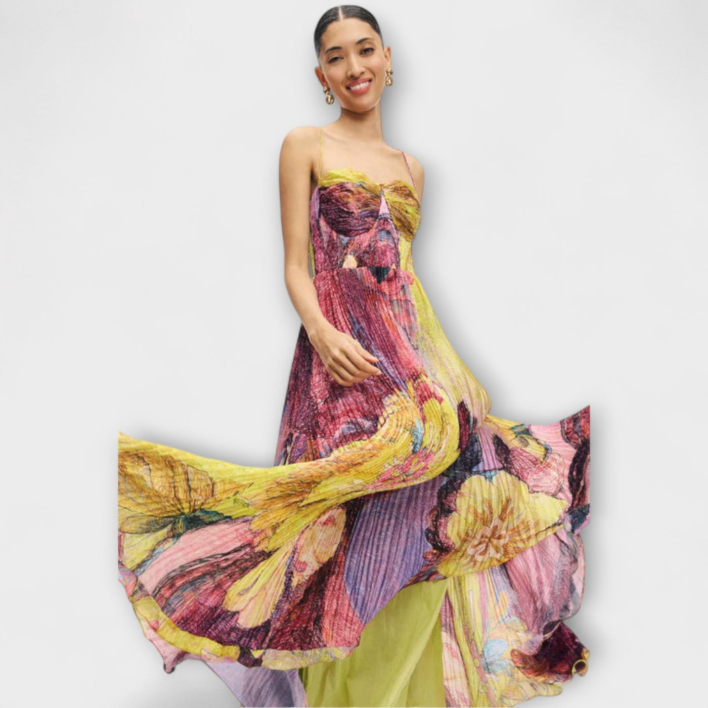 Kiara - Maxikleid mit lebhaftem Ikat-Druck