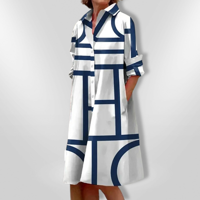 Fischer & Wagner| Geometrisches Muster Midi Kleid