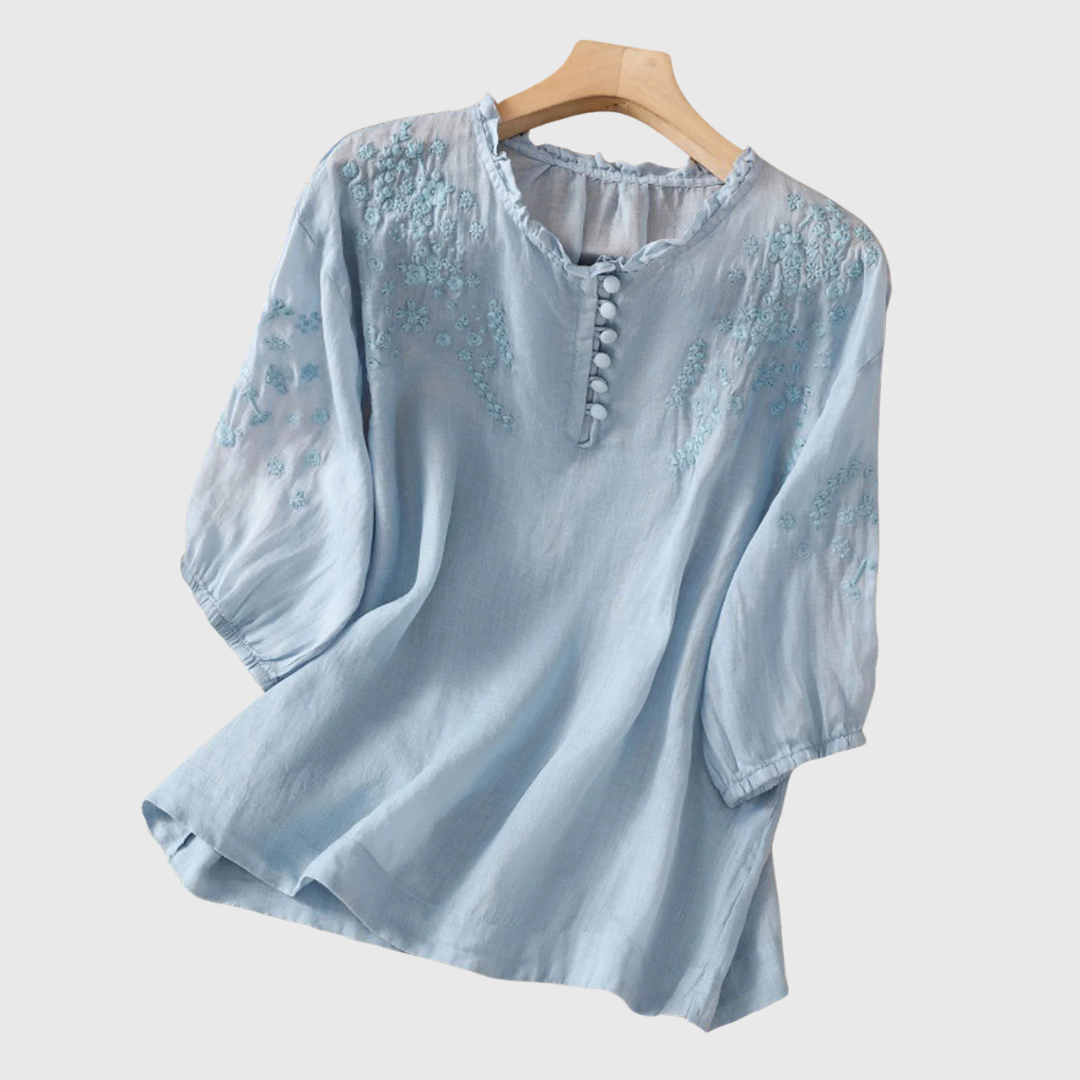Esme | Bluse mit Stickerei-Detail