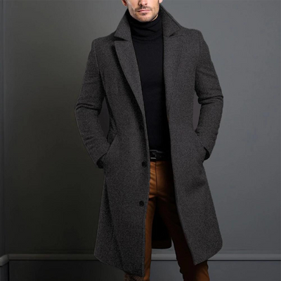Herren Wintermantel | Slim Fit Langer Mantel