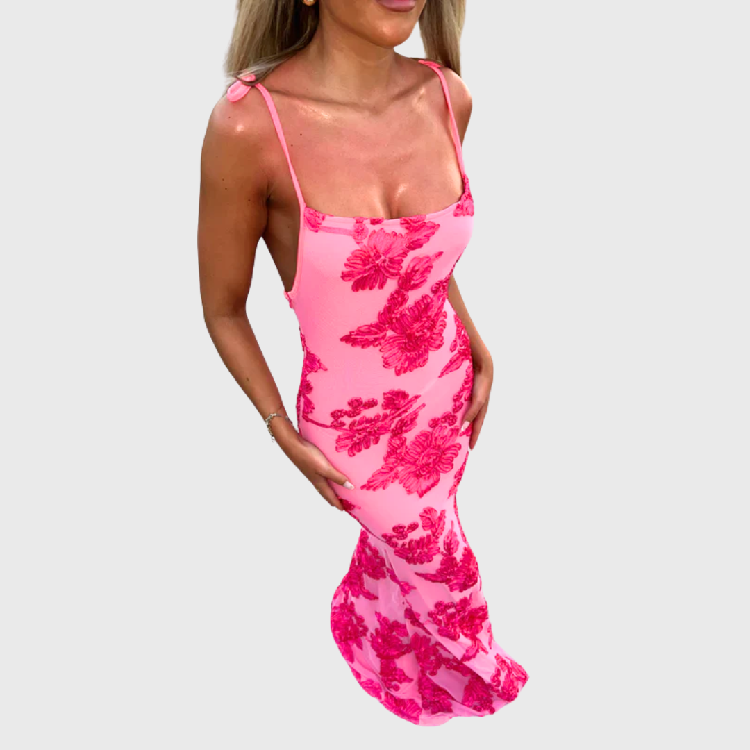 Charlotte | Maxikleid mit Blumendetail