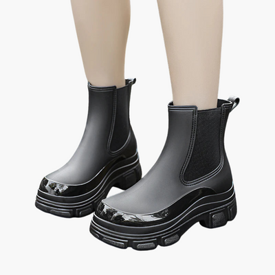 Damen Chelsea Stiefel mit elastischen Einsätzen und strukturierter Sohle