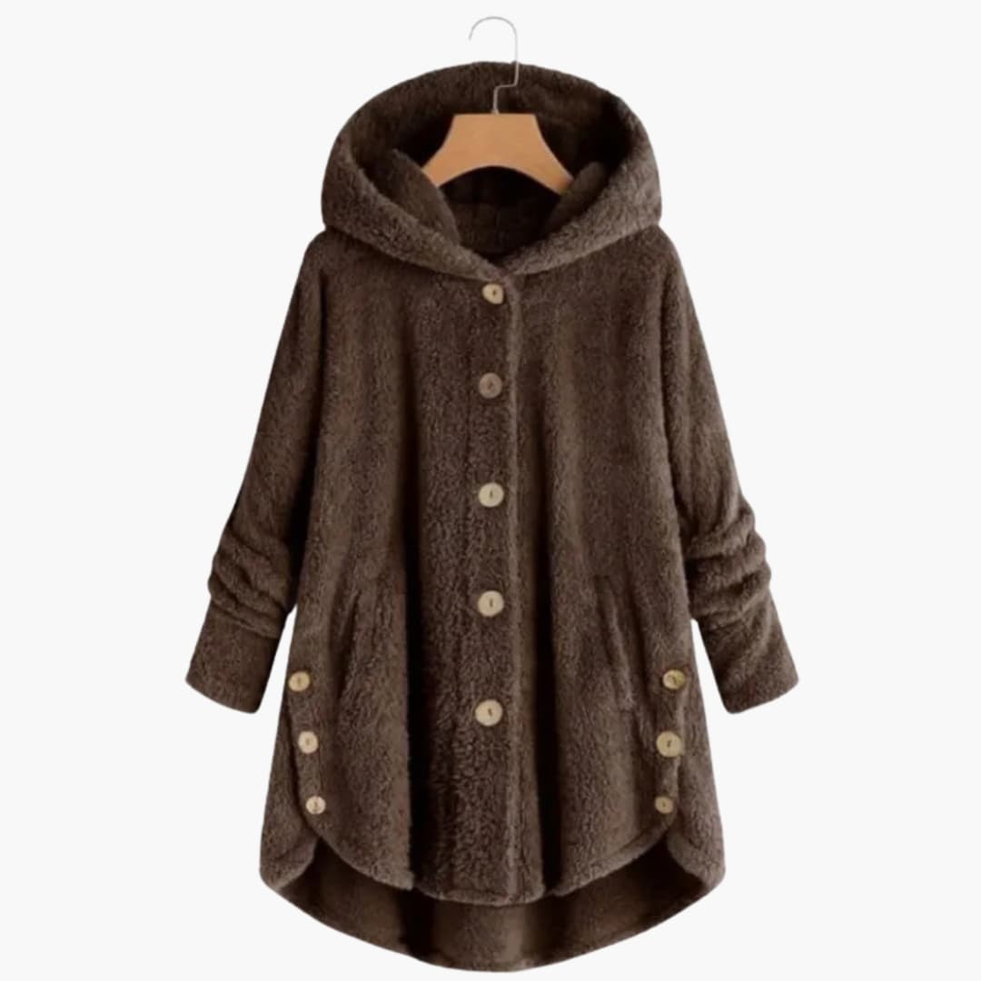 Damen jacke mit Kapuze und Knopfverschluss