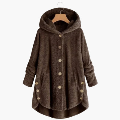 Damen jacke mit Kapuze und Knopfverschluss