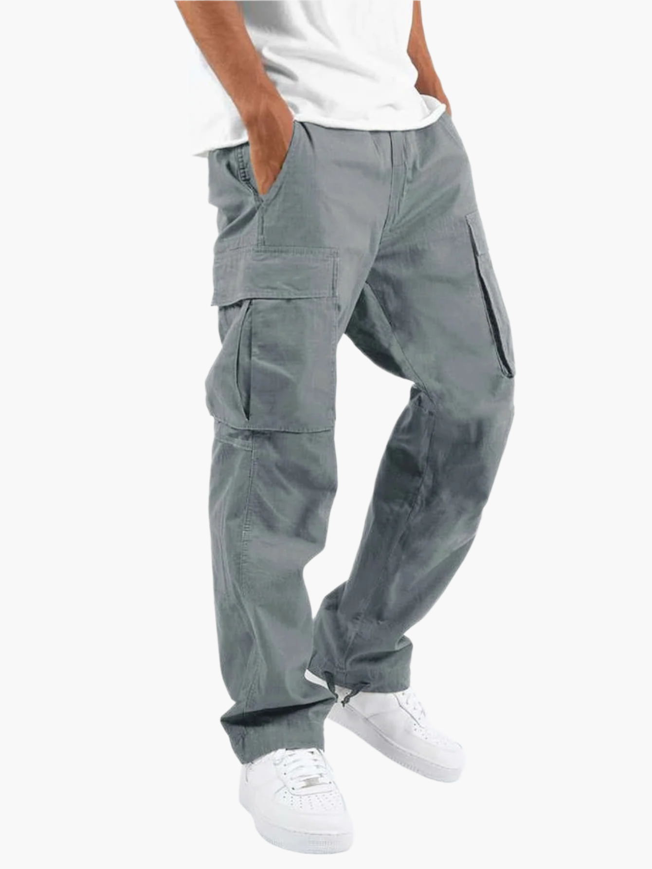 Herren Cargo Hose Mit Streetwear Stil Und Mehrfachtaschen