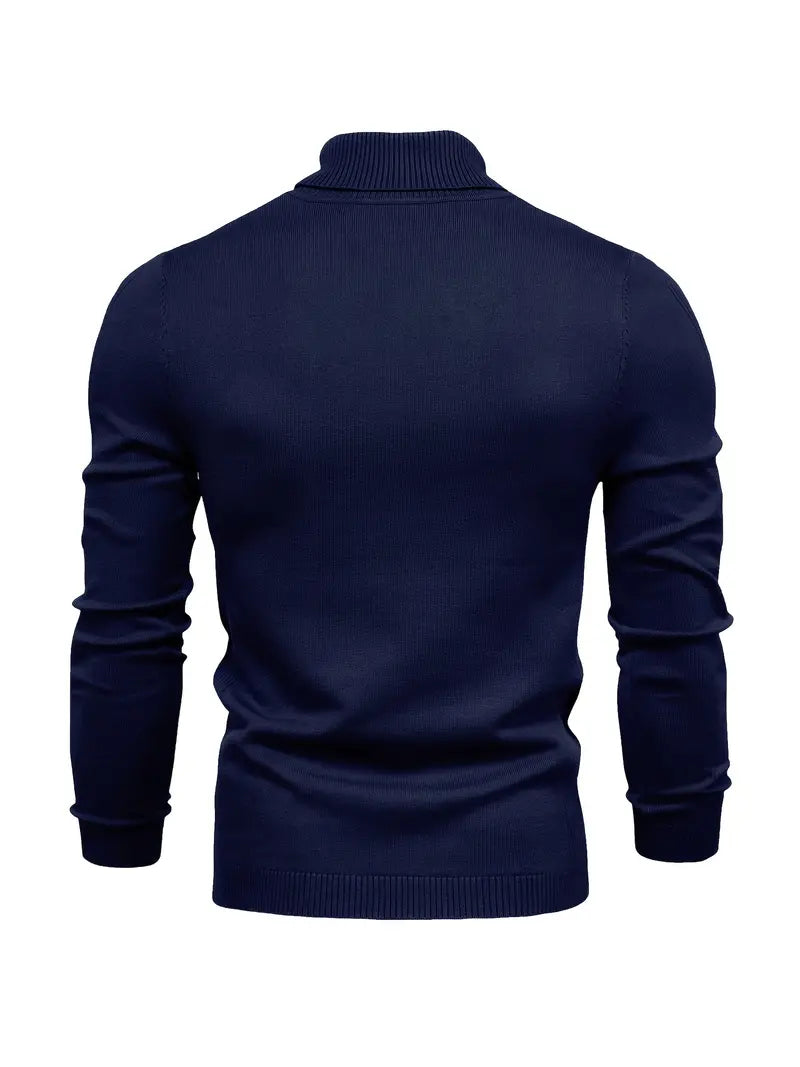 Salome | Herren Pullover Slim Fit Rollkragen, Langarm & Smart Casual