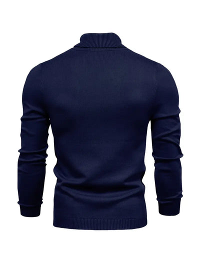Salome | Herren Pullover Slim Fit Rollkragen, Langarm & Smart Casual