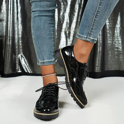 Irmhild | Damen Schnürschuhe, glänzend & stilvoll für elegante Anlässe