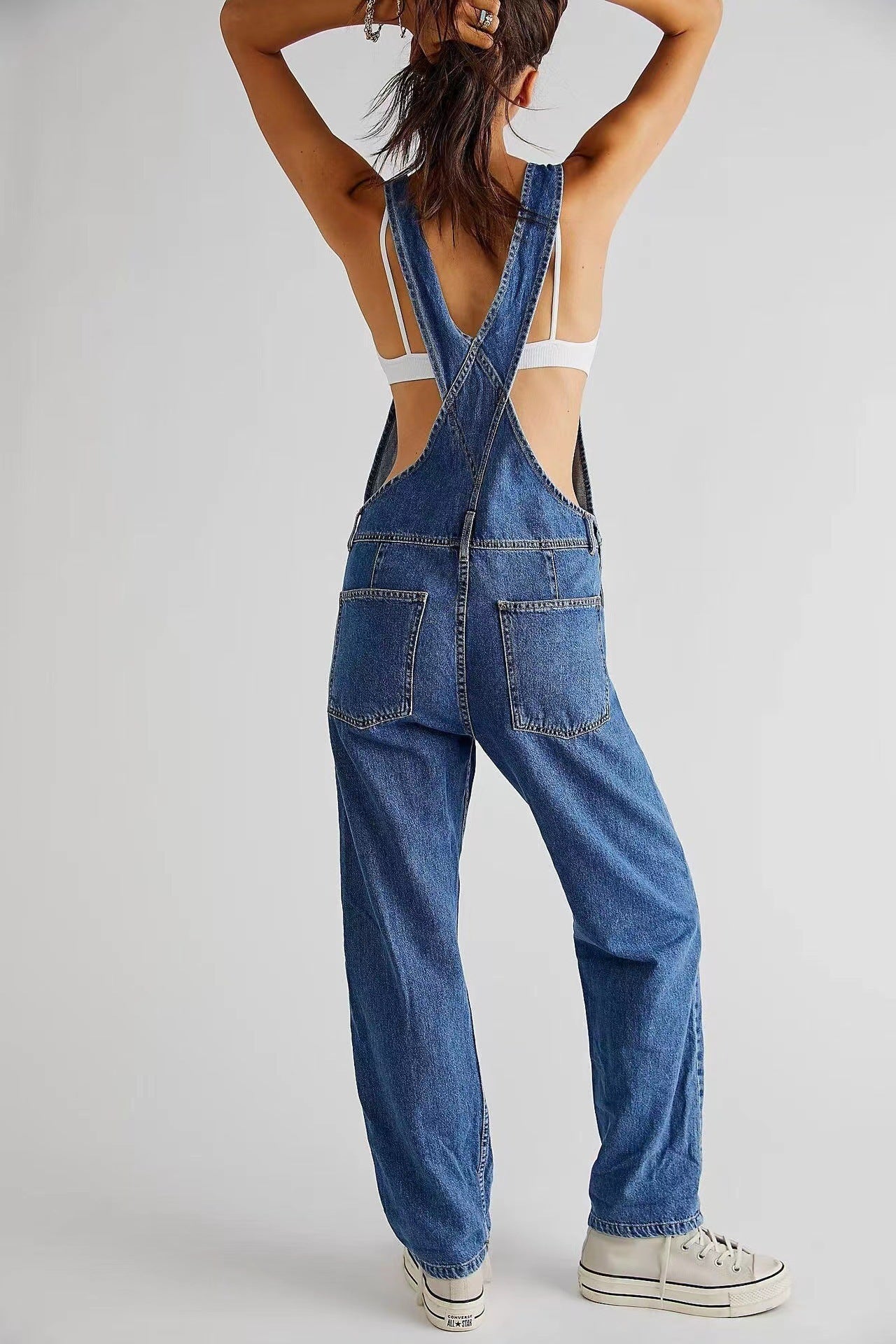 Damen Denim Latzhose Mit Klassischem Schnitt