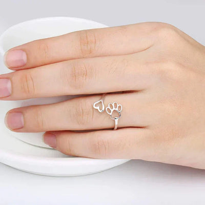 Calder™ | Verstellbarer Pfoten-Herz-Ring