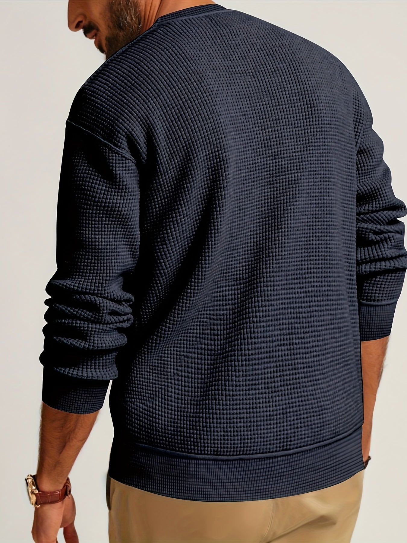 Renaud – Langärmliges Hemd mit Waffelmuster