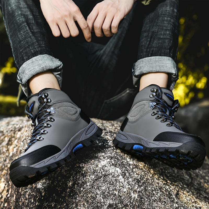 Hestian | Herren Outdoor-Wanderschuhe Hochschnitt mit Schnürung & Robuster Sohle