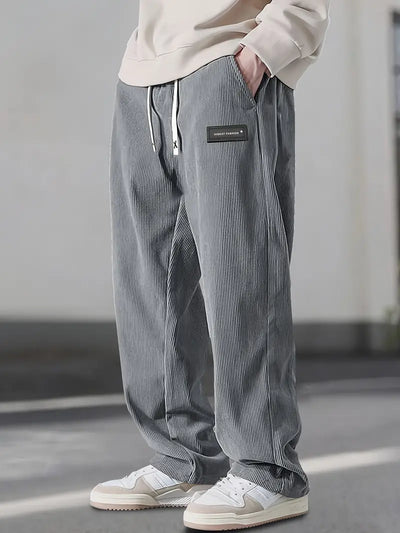 Asher - Gerade Geschnittene Hose Mit Kordelzug Der Taille