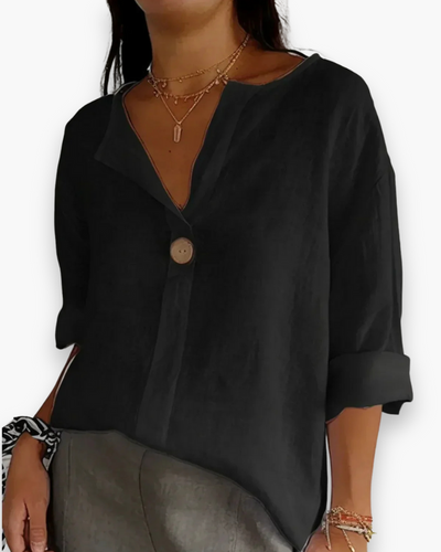 Damen Elegante V-Ausschnitt Bluse | Lässig