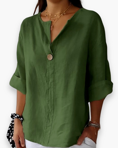 Damen Elegante V-Ausschnitt Bluse | Lässig