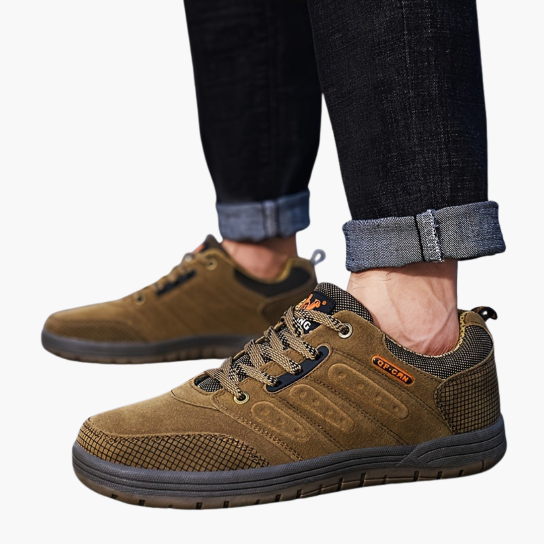 Herren Wanderschuhe mit Schnürverschluss und strukturierter Außensohle