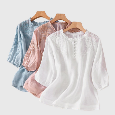 Esme | Bluse mit Stickerei-Detail
