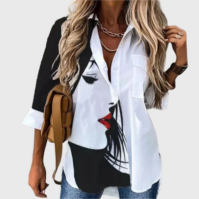 Silvie | Bluse mit Kontrastdetails