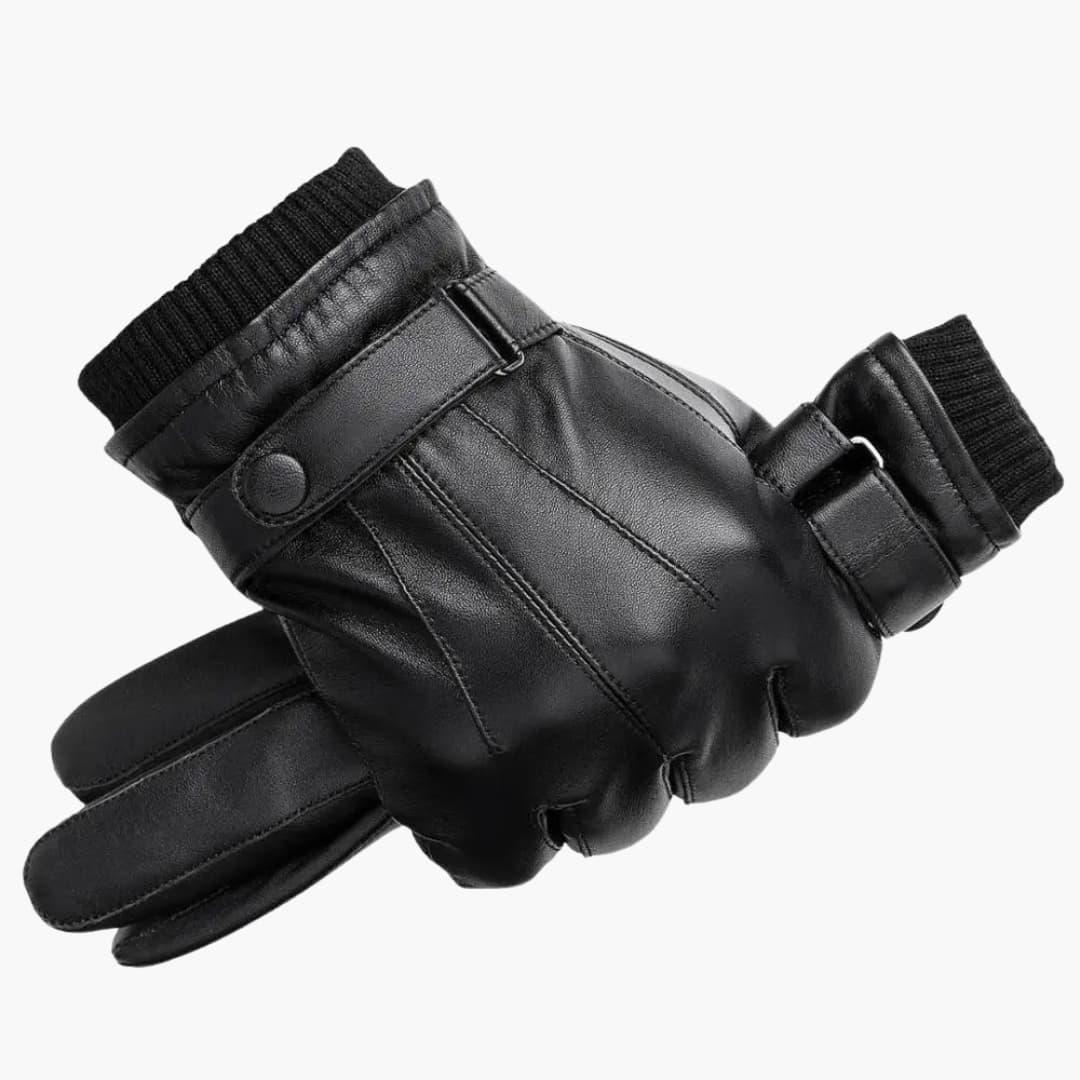Herren Winterhandschuhe Aus Glattem Leder