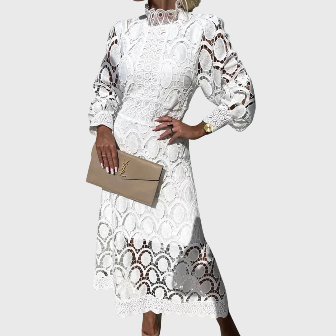 Indigo | Kleid mit Spitzendetail