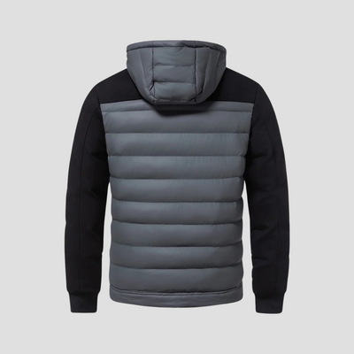 Herren Hybrid-Winterjacke Mit Kapuze