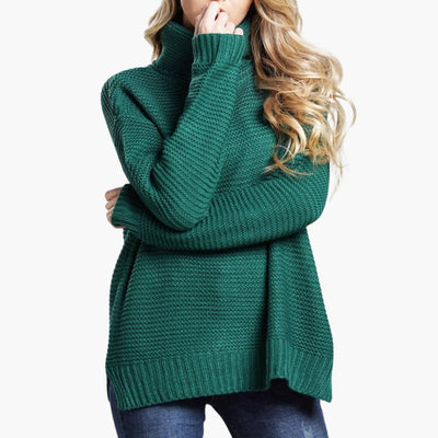 Damen pullover mit Rollkragen und langen Ärmeln