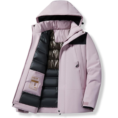 Damen Skijacke | Atmungsaktive Winterjacke mit Kapuze und Taschen