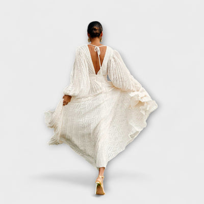 Elsa - Creme Maxi-Kleid von Allegory